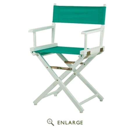 Betterbeds 200-01-021-17 18 in. Directors Chair White Frame with Teal Canvas BE4268151